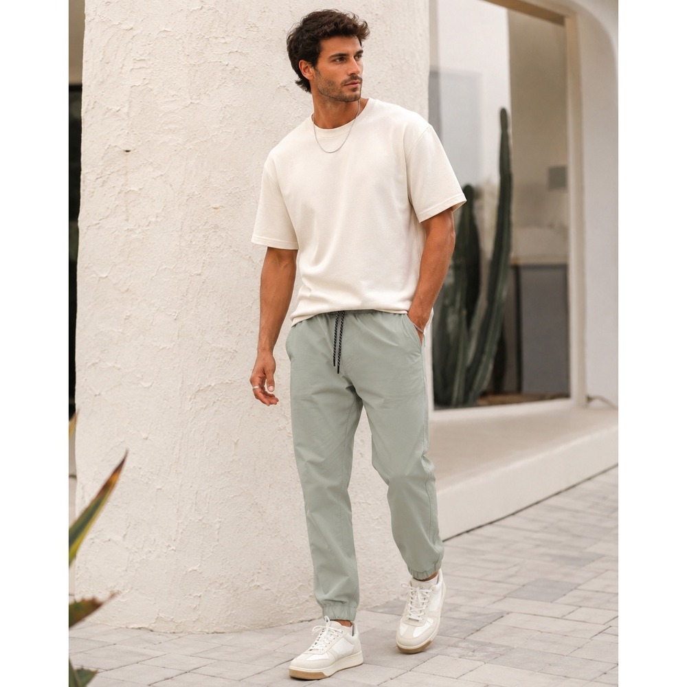 Hurley Stretch Jogger Pants Light Sage Green khaki M Athletic